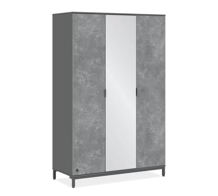 Space Gray 3 Door Cabinet