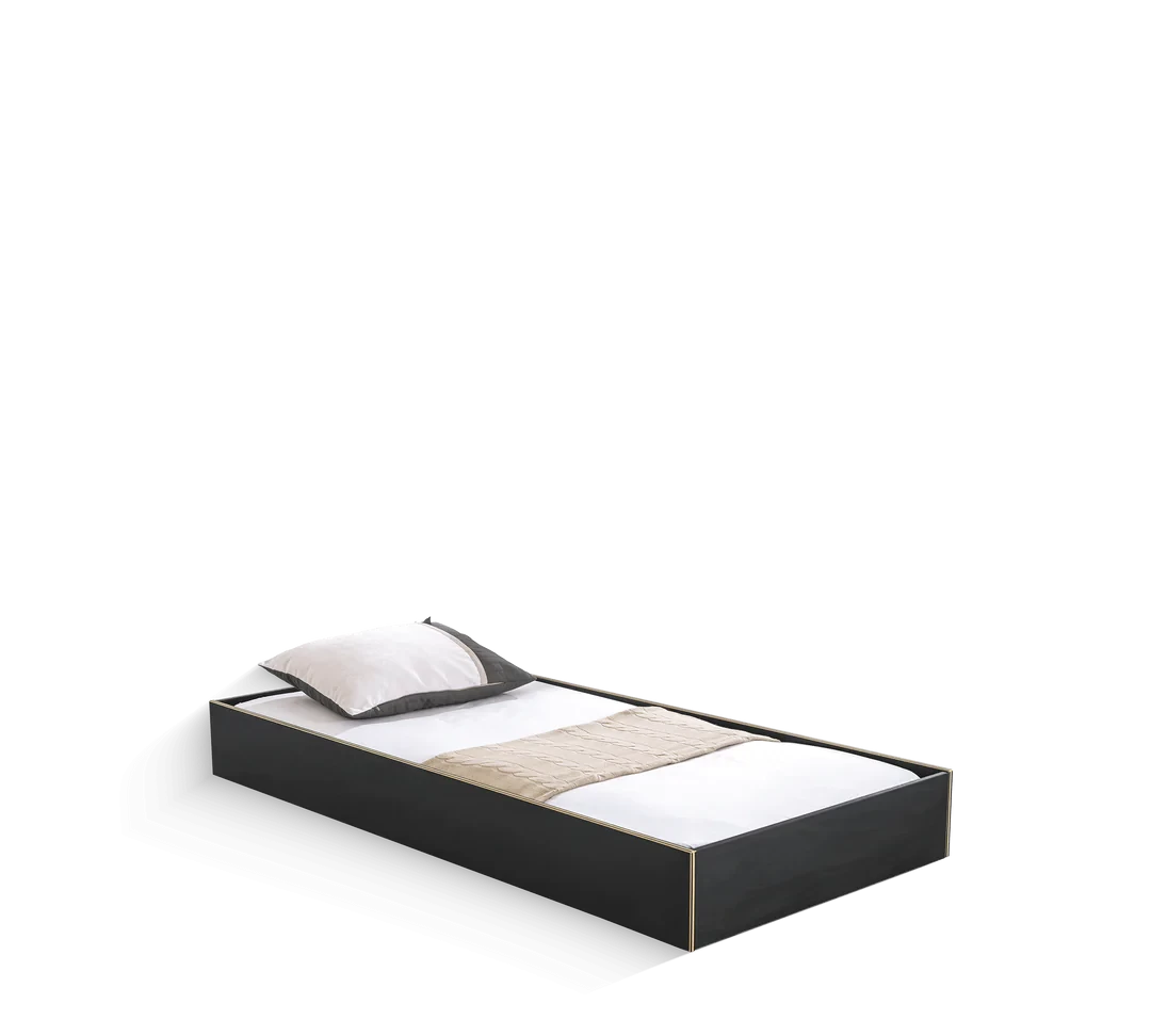 Black Bottom Bed (90x190 cm)