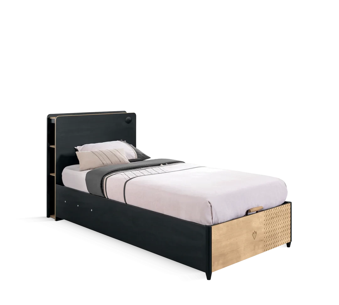 Black Base Bed (100x200 cm)