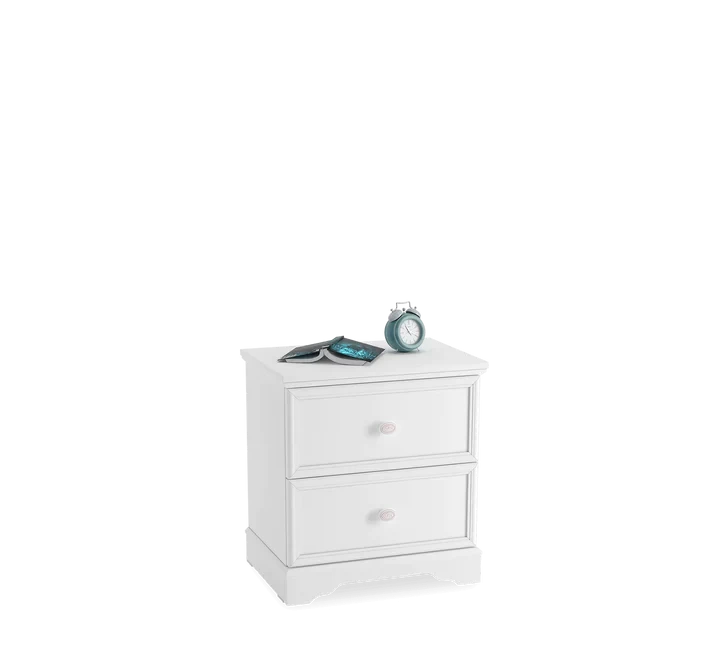 Rustic White Nightstand