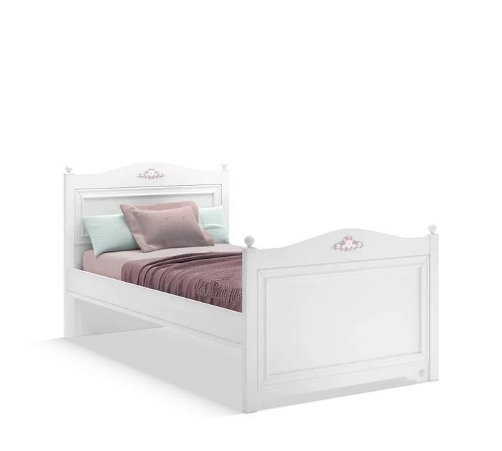 Rustic White Bedstead (100x200 cm)