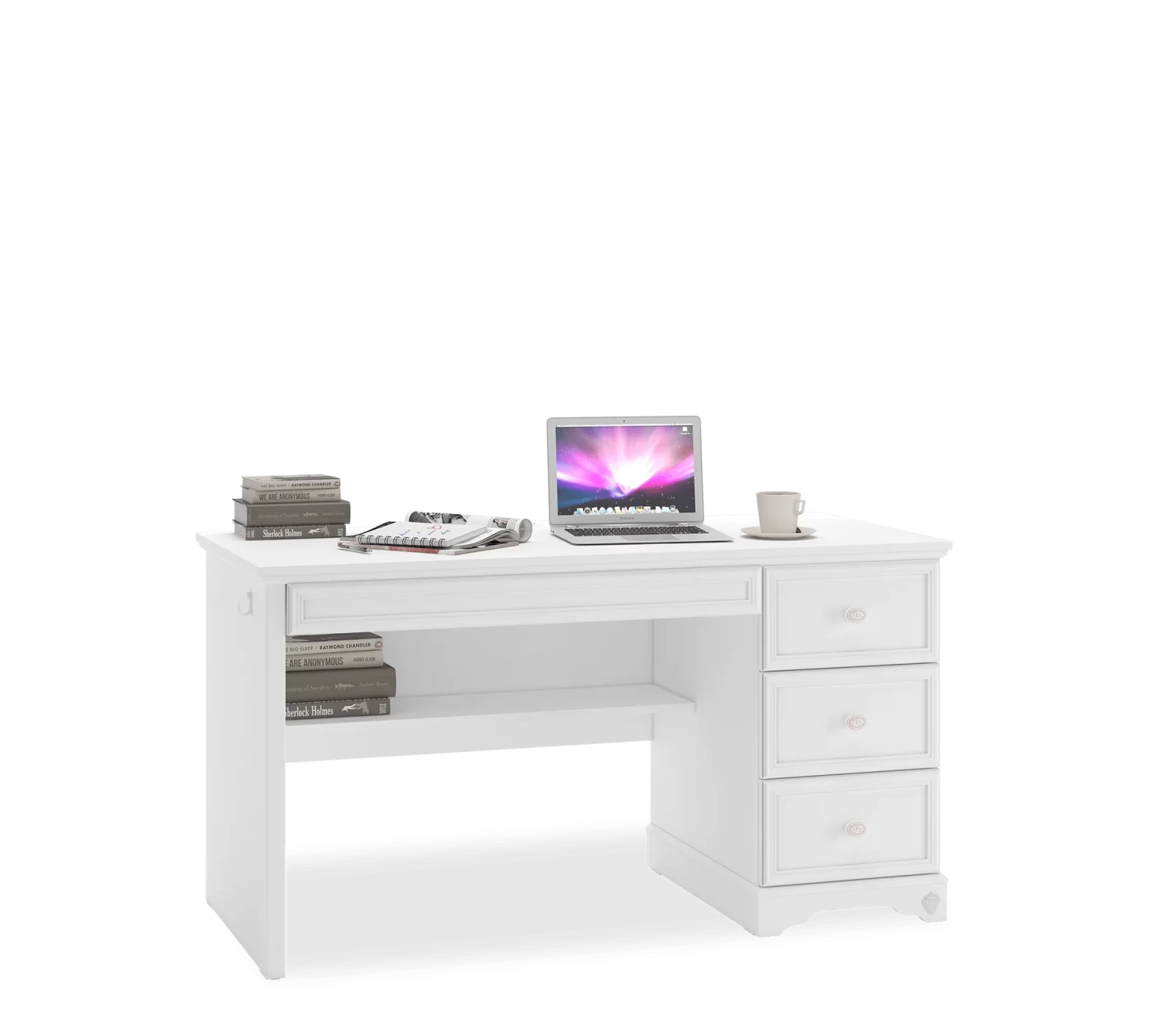 Rustic White Study Desk