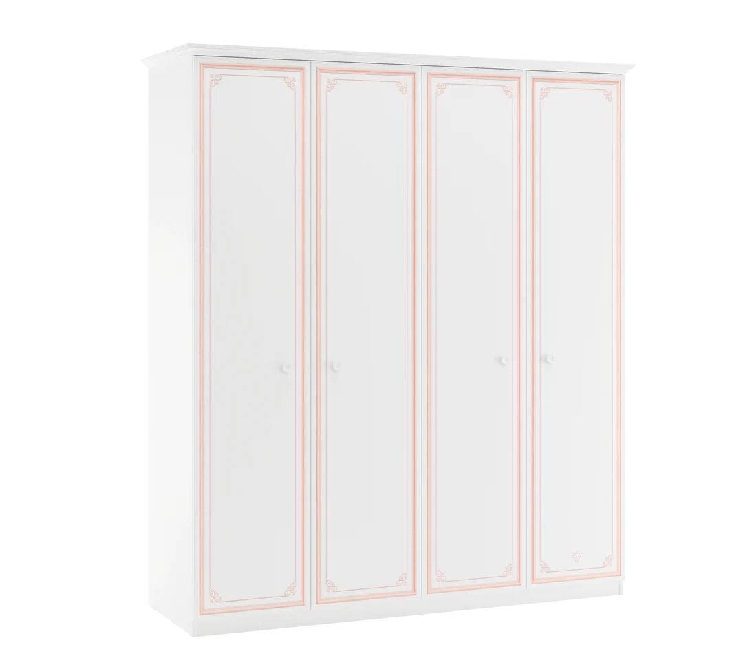 Selena Pink 4 Door Wardrobe