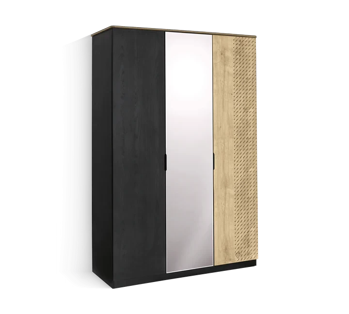 Black 3 Door Cabinet